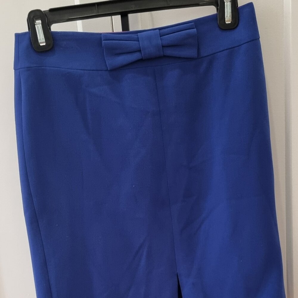 Banana Republic Royal blue pencil skirt with bow